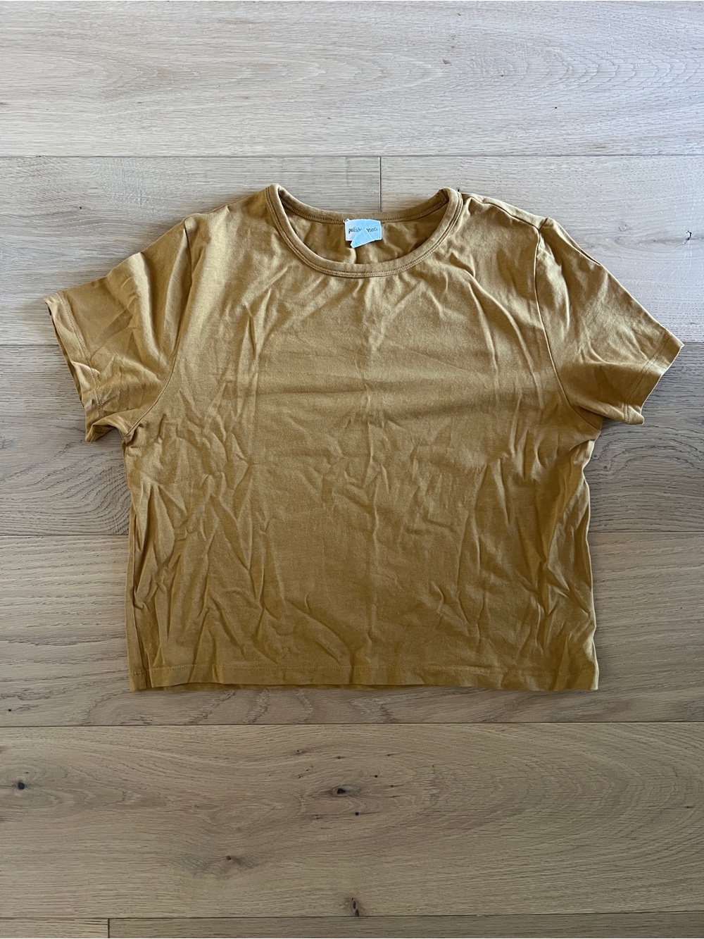 Polished Prints Organic Cotton Cropped Tee “The Mom Crop” in Ginger Spice
